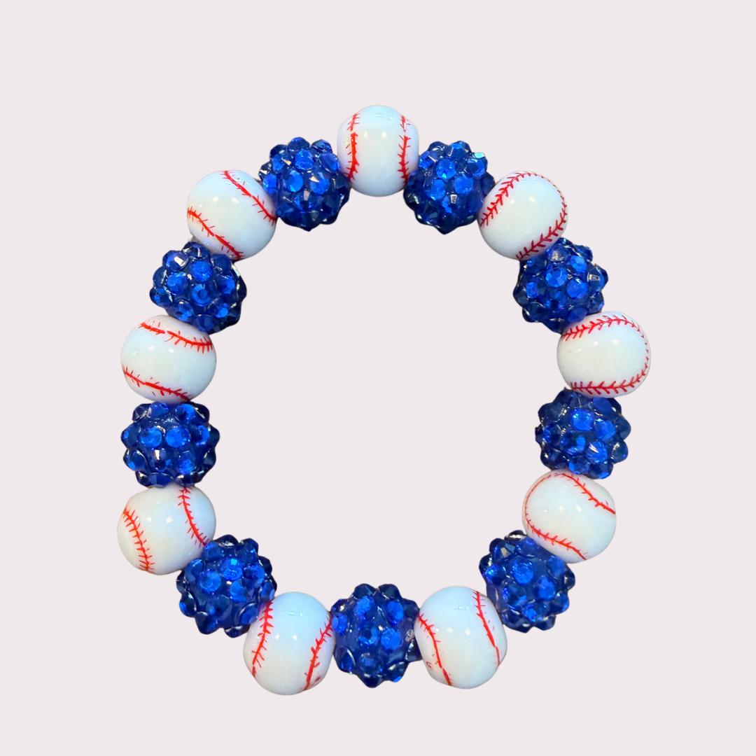 BASEBALL stretchy bracelet - STACK & RALLY by Florence and Jean