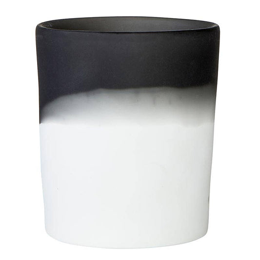 charcoal & white resin double old fashioned glass