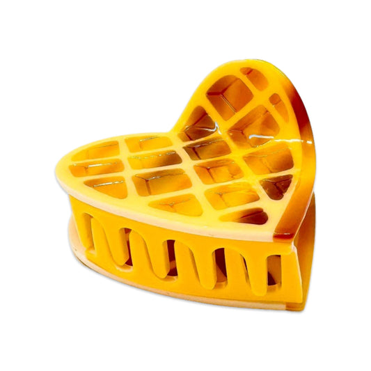 heart waffle hair claw