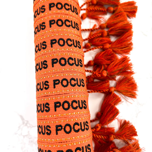 Hocus Pocus Halloween Embroidered Woven Bracelet
