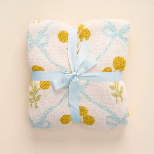 cozy dreams luxe blanket in marigold lane blue