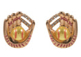 Load image into Gallery viewer, softball glove pearl earrings

