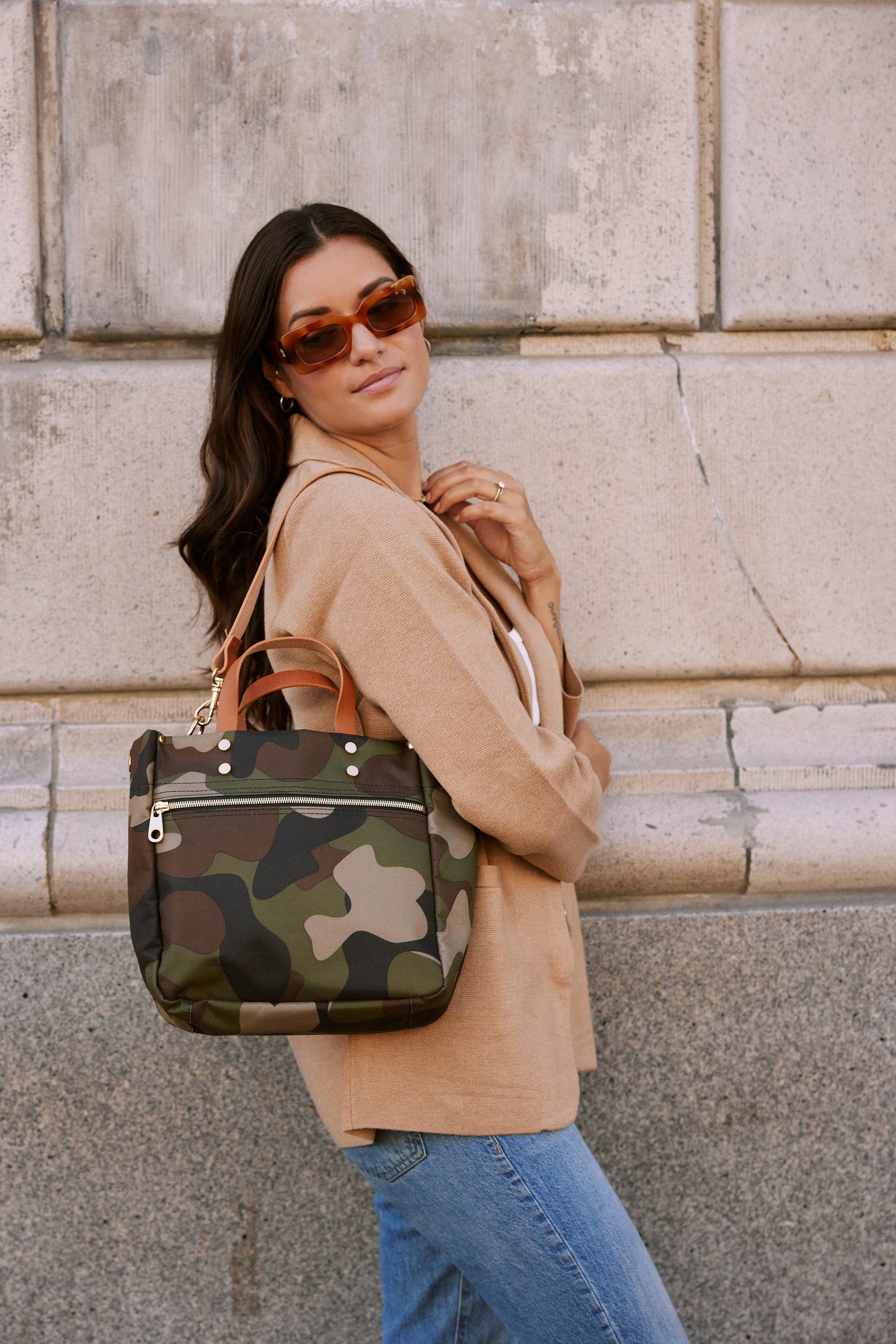 joey camo nylon tote