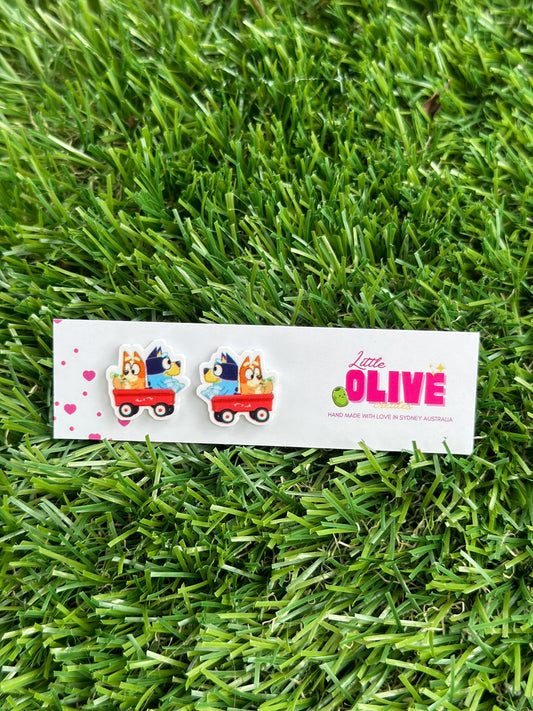 bluey granny earrings