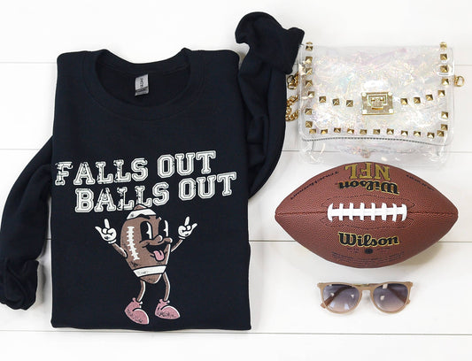 falls out balls out crewneck sweatshirt