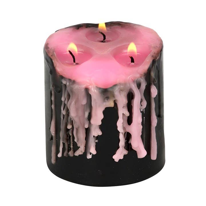 pink vampire tears candle - small