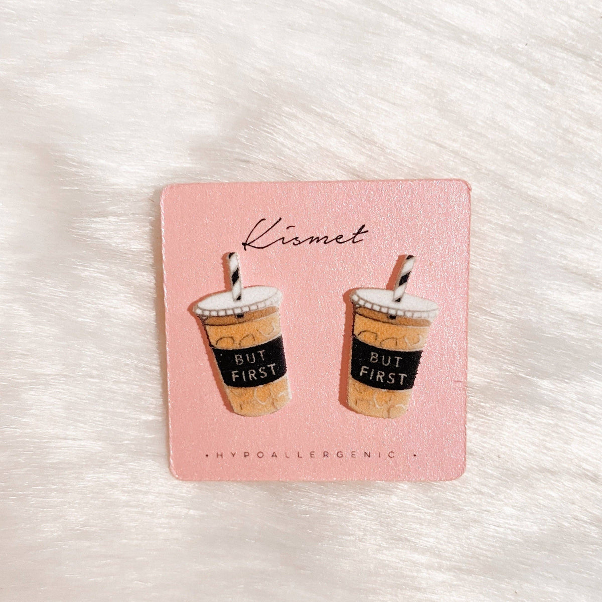 but first coffee stud earrings - Florence and Jean