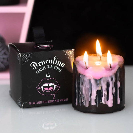 pink vampire tears candle - small
