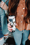 Load image into Gallery viewer, cowhide print tall koozie
