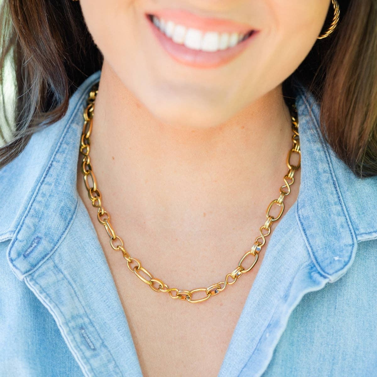 Statement Collar Necklace, Water-Resistant
