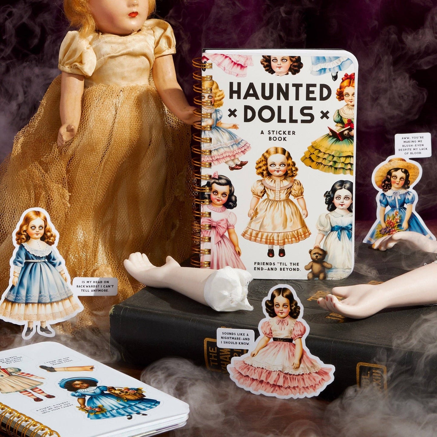 haunted dolls sticker book