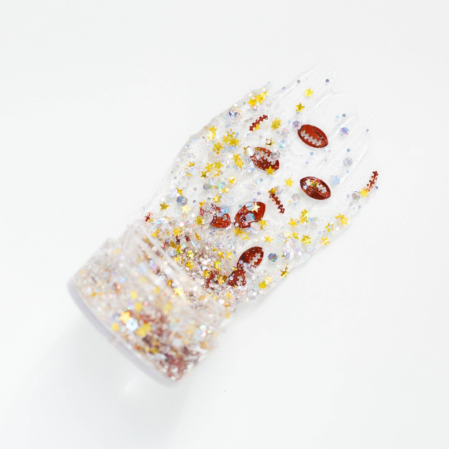 football hair glitter