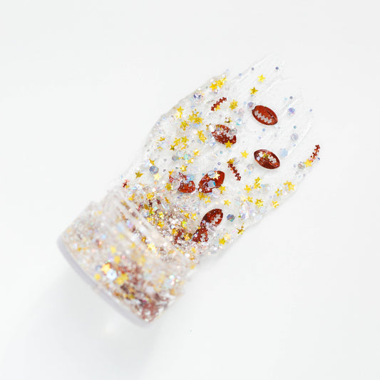 football hair glitter