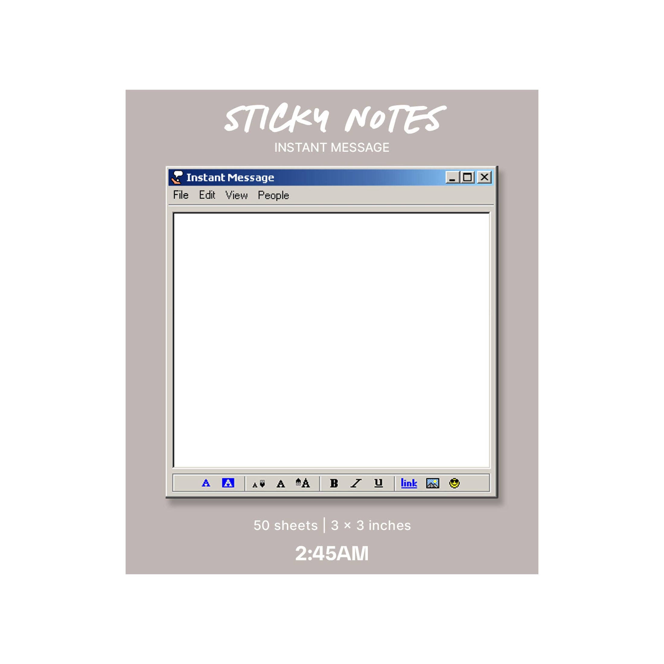 instant message sticky notes