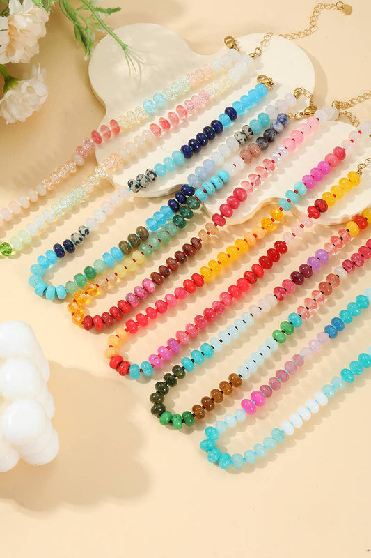 Trendy Natural Agate Gemstone Necklace