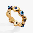 Load image into Gallery viewer, Evil Eye Band Ring
