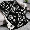 Load image into Gallery viewer, Soccer Ball Print Cozy Soft Throw Blanket
