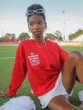 Load image into Gallery viewer, on gamedays we read red crewneck
