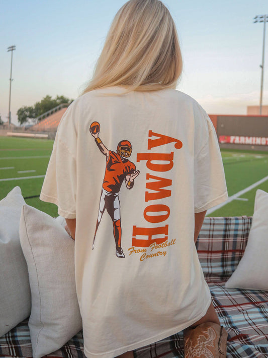 howdy football tee
