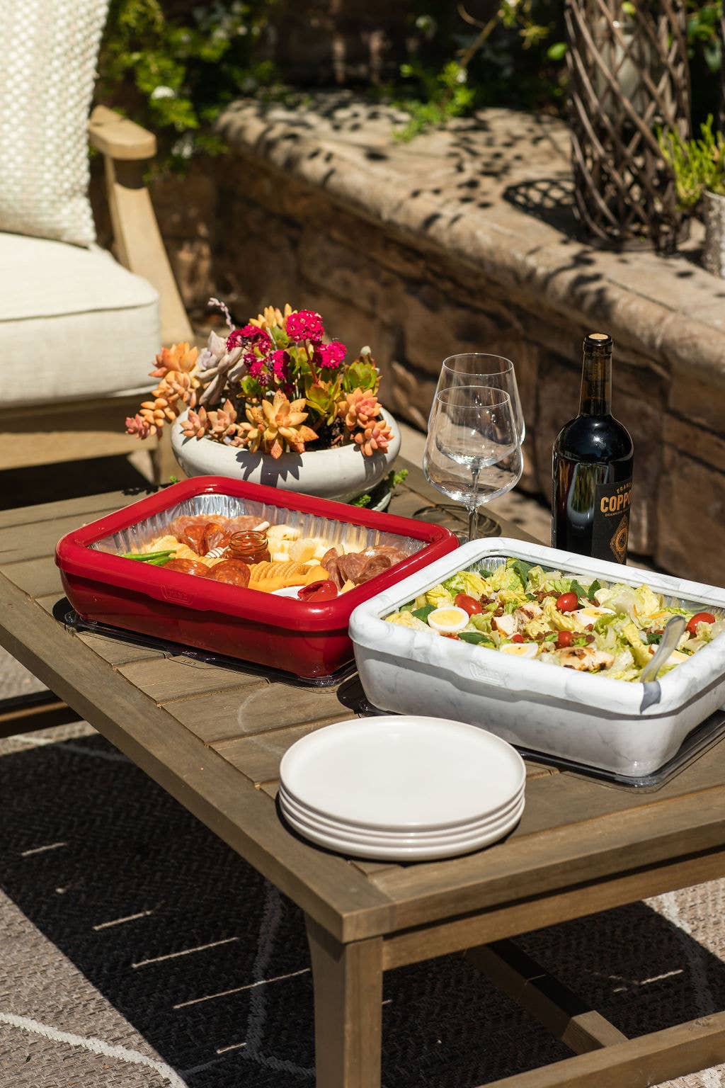 Fancy Panz Premium Set - Pan Frame w/Lid & Hot or Cold Gel Pack - Marble