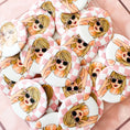 Load image into Gallery viewer, pink checkered taylor button
