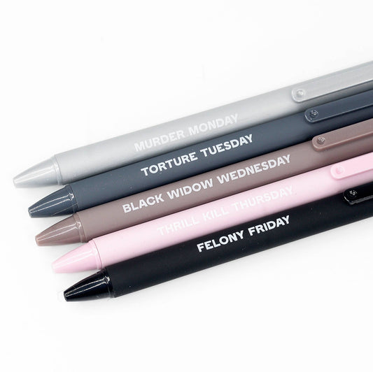true crime pen set