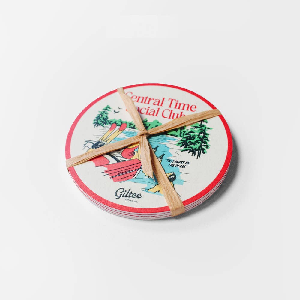 central time lake souvenir coasters (4 pack)