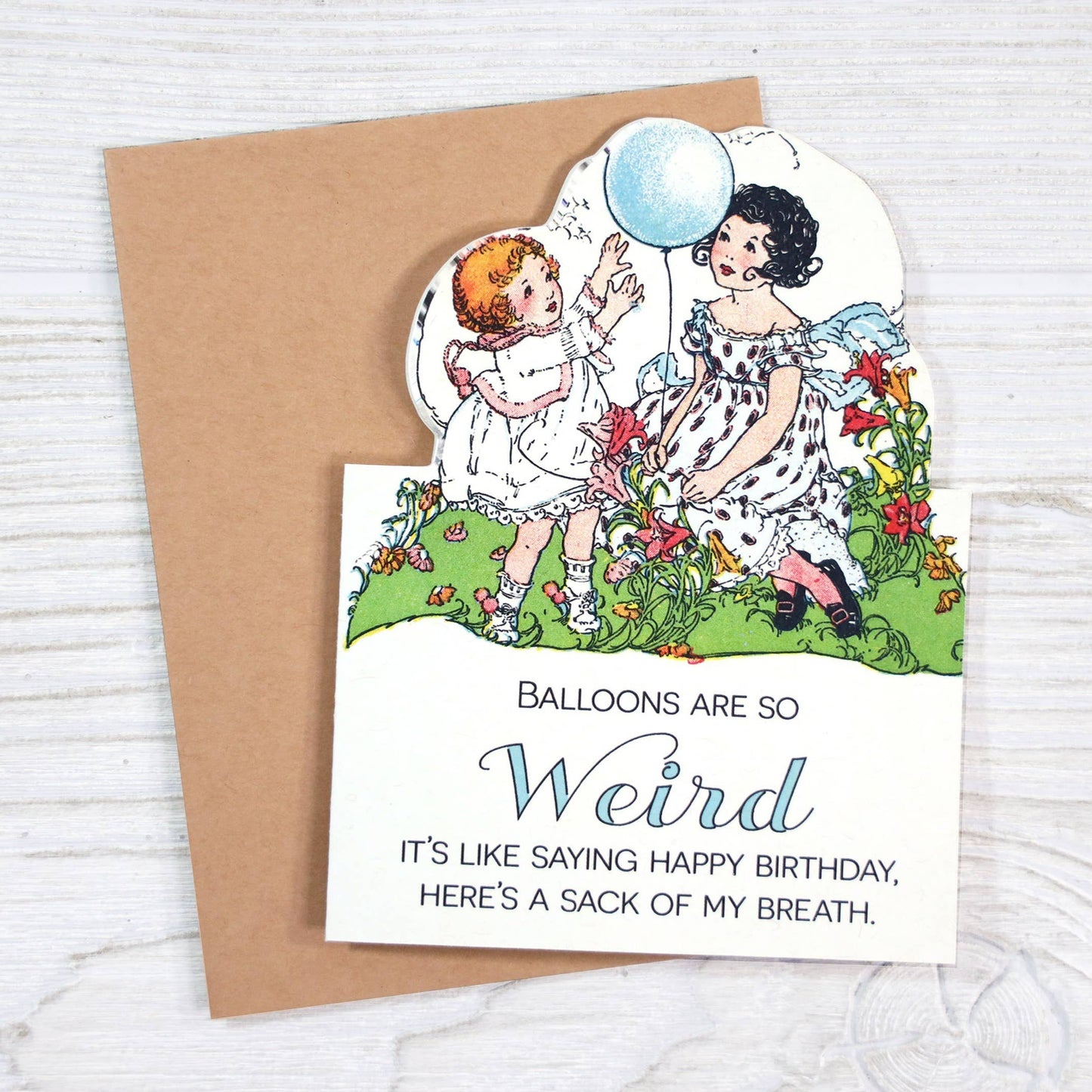 balloons are weird birthday card