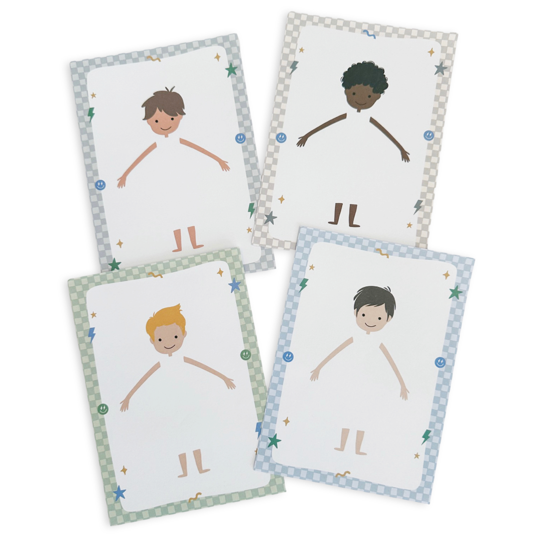 design-a-doll boys pretend play notepad