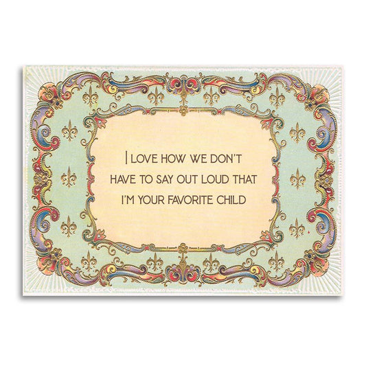favorite child card