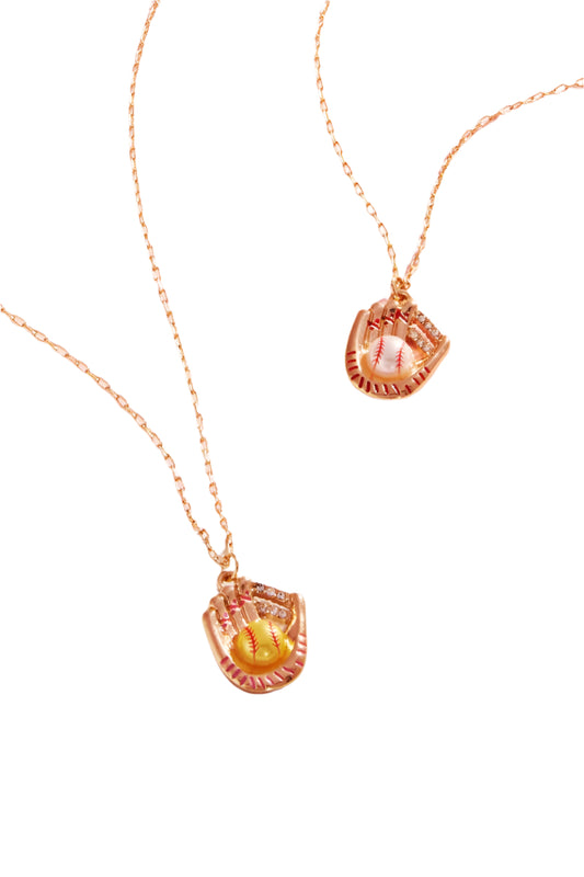 ball and glove necklace