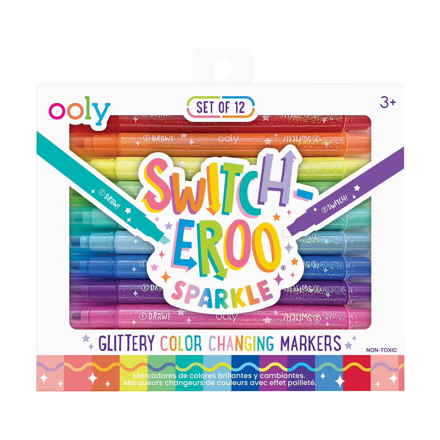 switch-eroo sparkle glittery color changing markers