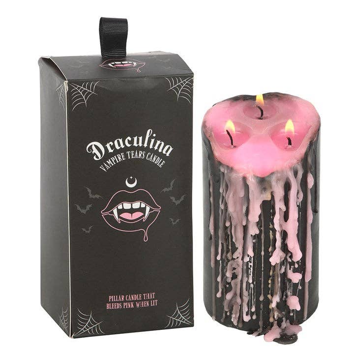 pink vampire tears candle - large