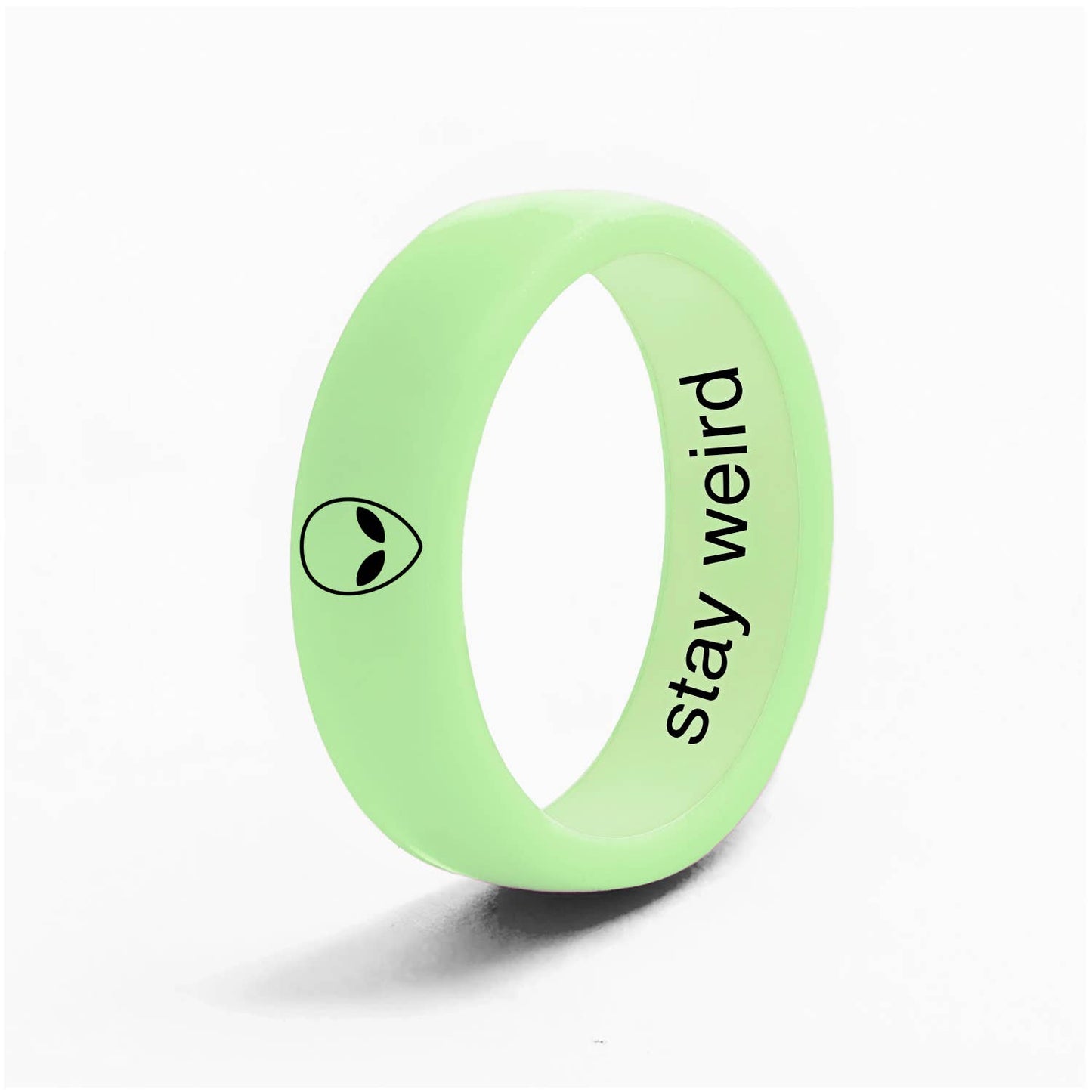 Flip Reversible alien and stay weird ring