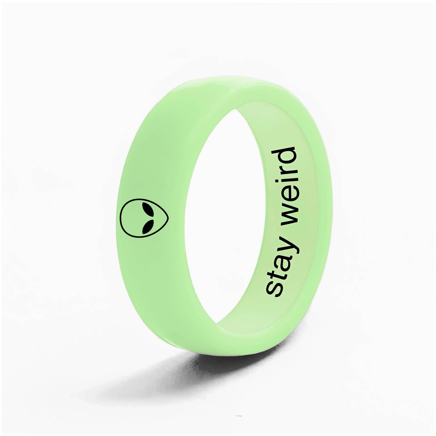 Flip Reversible alien and stay weird ring