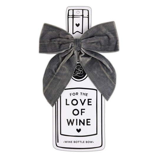 charcoal velvet bottle bow