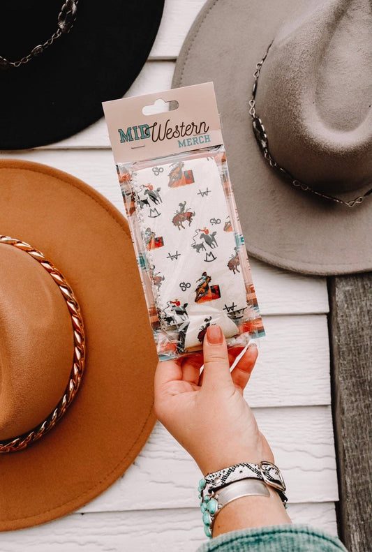 vintage cowboy tall koozie