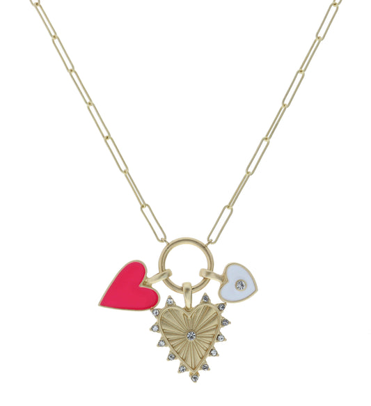 KIDS 14" heart charm necklace