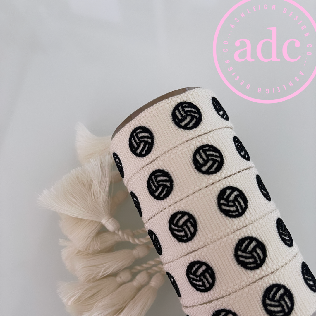 volleyball embroidered bracelet