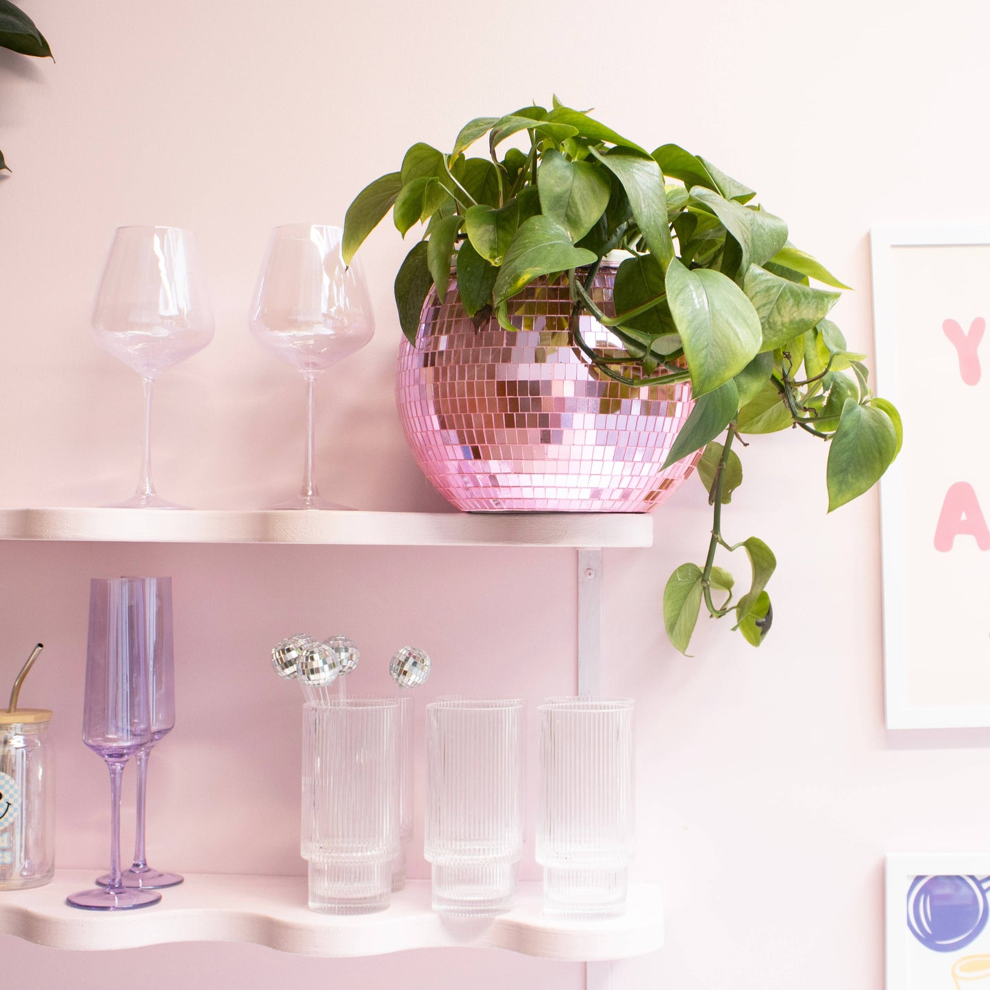 pink disco ice bucket