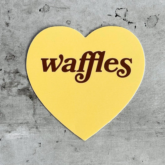 waffles vinyl sticker