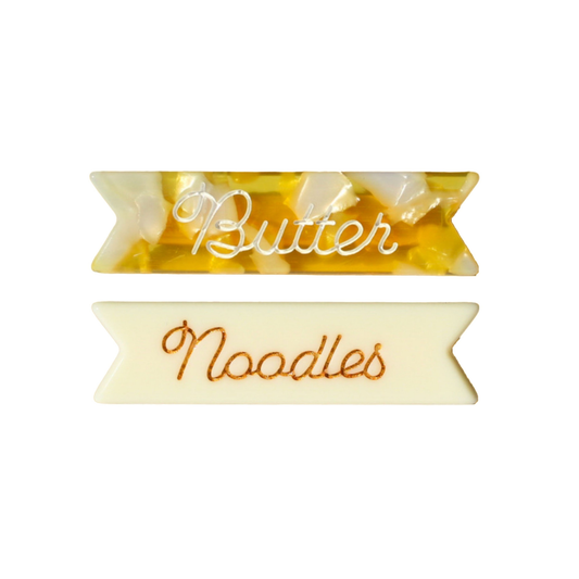 butter & noodles hair clip