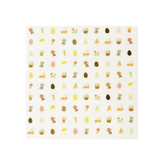 bunnies in the garden nail stickers