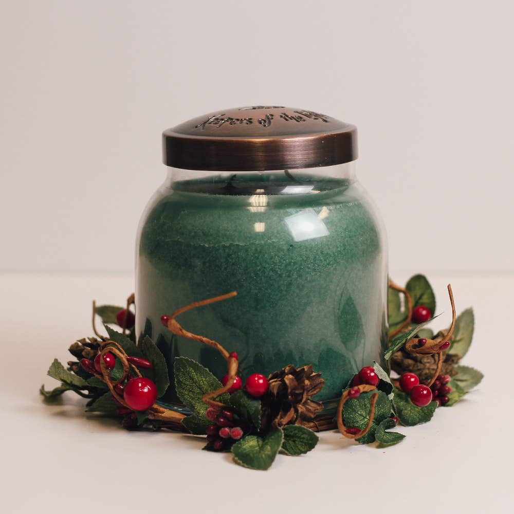 Winter Berry Pine Candle Ring