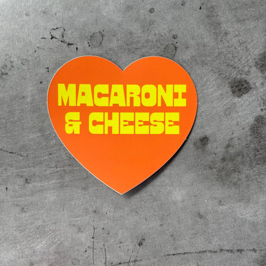 macaroni and cheese vinyl sticker